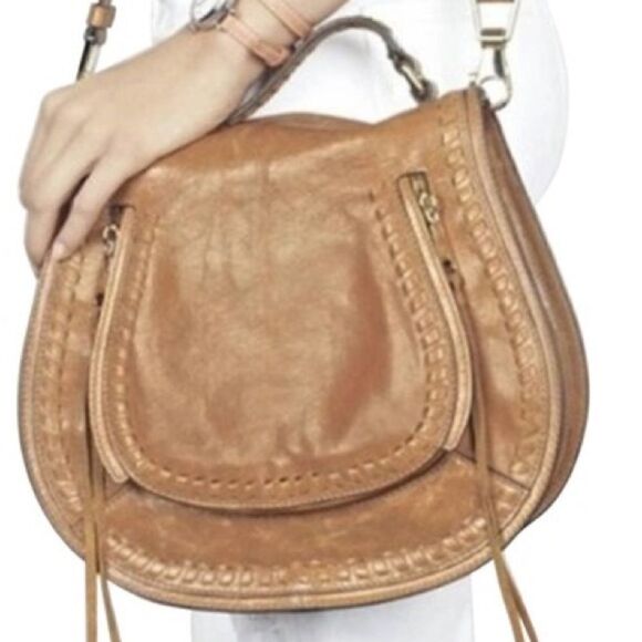 Rebecca Minkoff‎ | Vanity Saddle Bag Almond Leather C9 - Picture 2 of 12